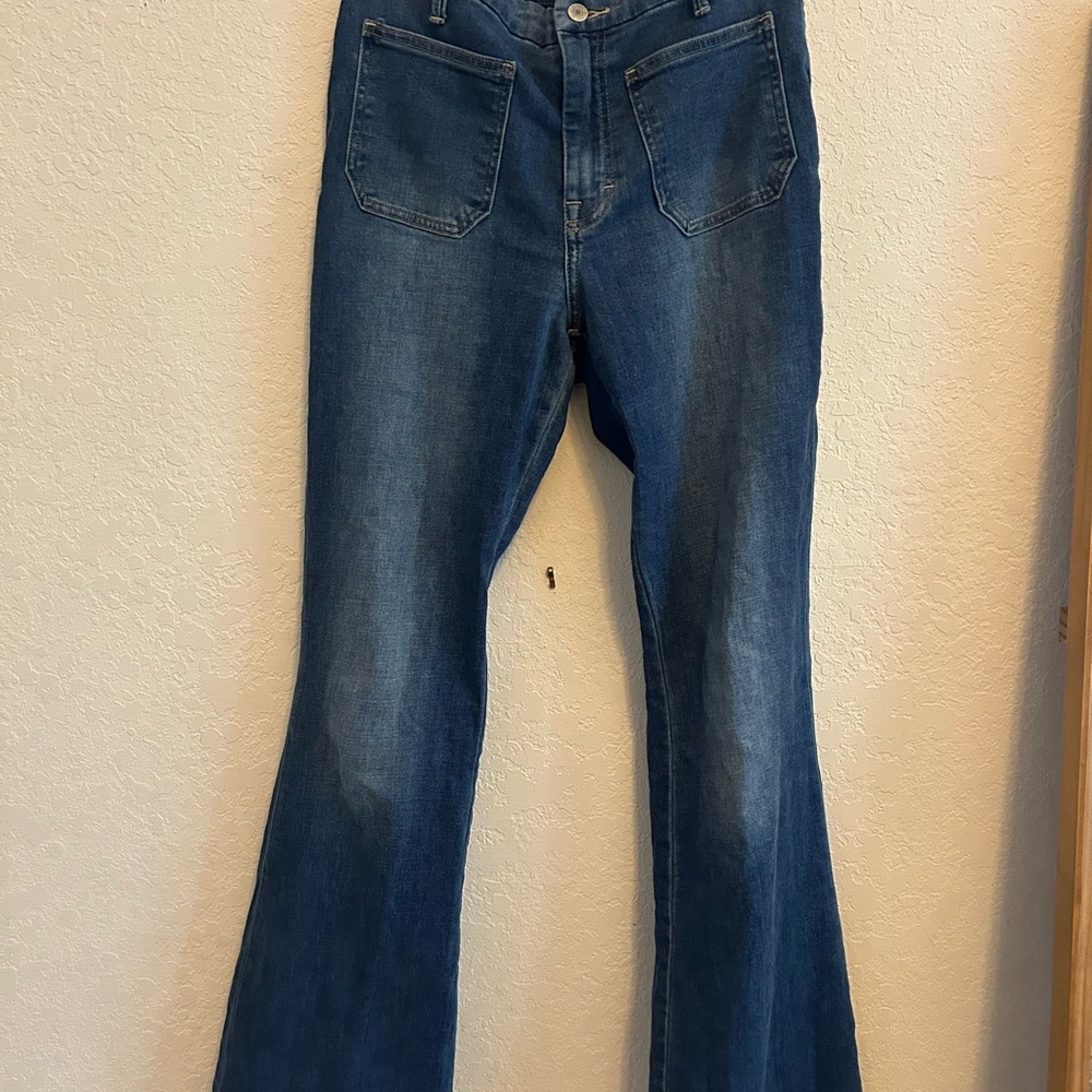 Lucky Brand Blue Flare Wide Leg Jeans